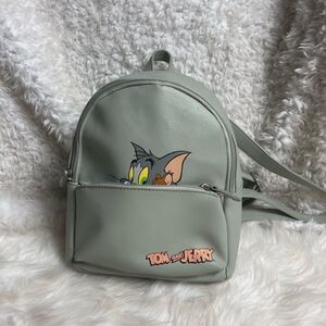 Tom and Jerry Mini Backpack, Small Small pack, Pale Green, 10”.